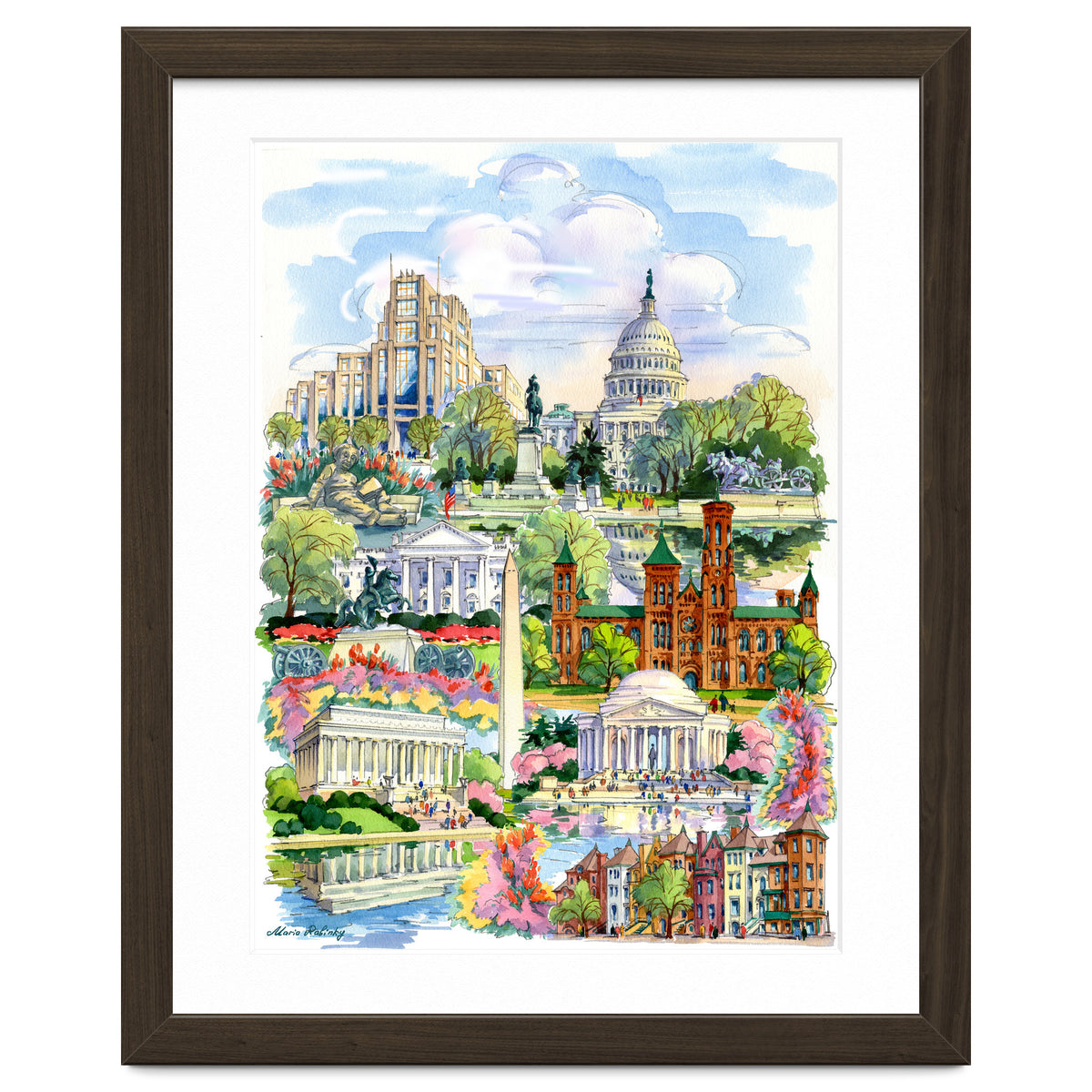 Washington District of Columbia Illustration