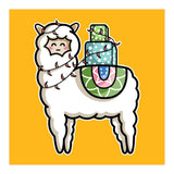 Kawaii Cute Gift Carrying Llama (Print Only) thumbnail