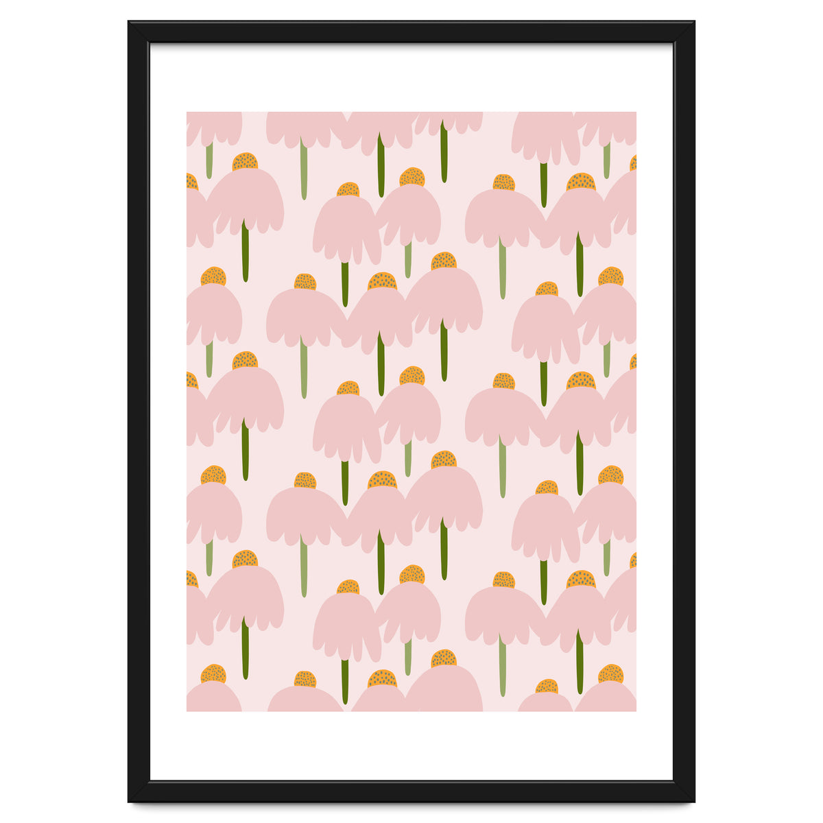 Pastel Pink Flower Pattern