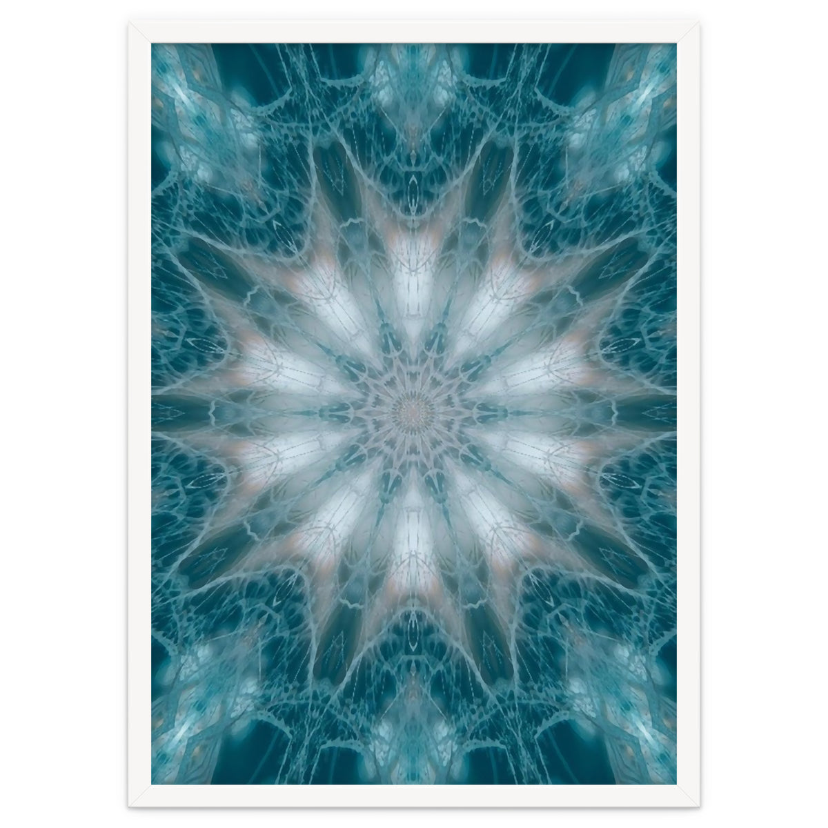 Mandala - Green, White, Rose