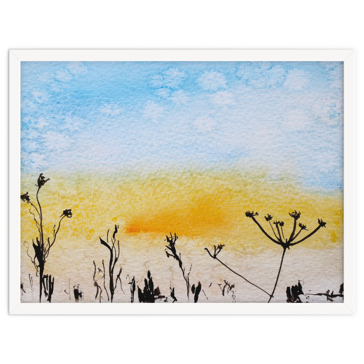 Winter sunrise || watercolor