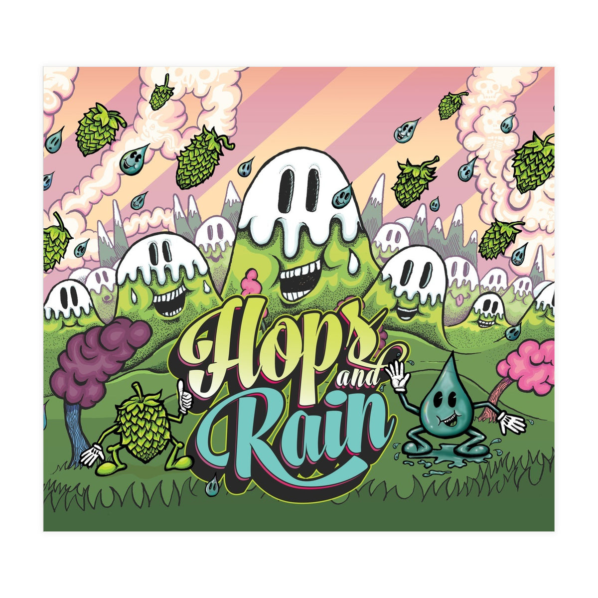Hops & Rain Sour Beer (Print Only)