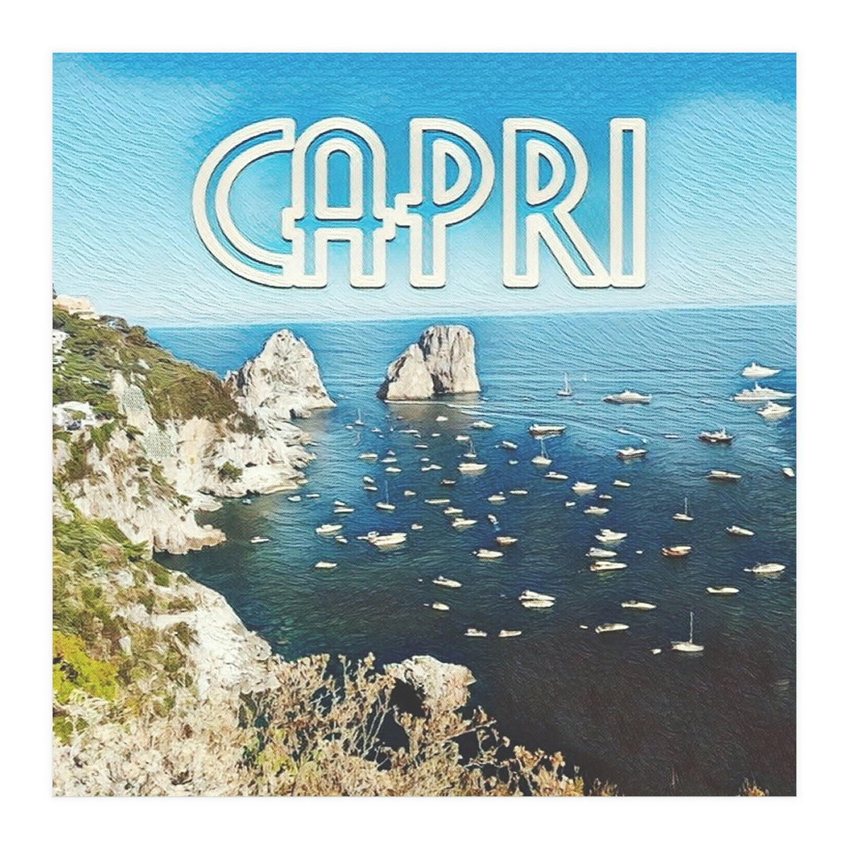 Capri, Italy Vintage Island (Print Only)