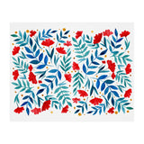 Magical garden - red and turquoise (Print Only) thumbnail
