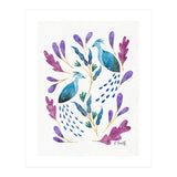 Folk Art Peacocks | Blue (Print Only) thumbnail