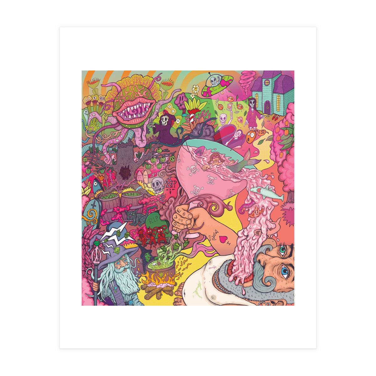 Abbeydale Brewery Collab Series Full Illustration - Yeastie Boys UK, Northern Monk, Origins Fyne Ales, Haand, Brew York and Black Jack Brewery. (Print Only)