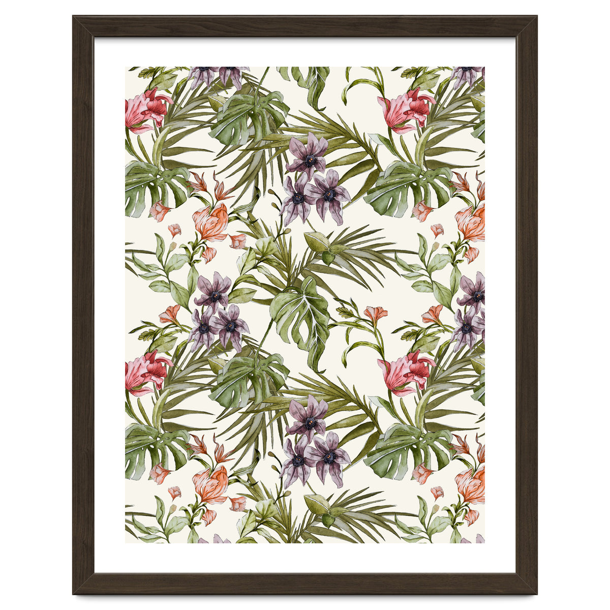 Watercolor tropical foliage