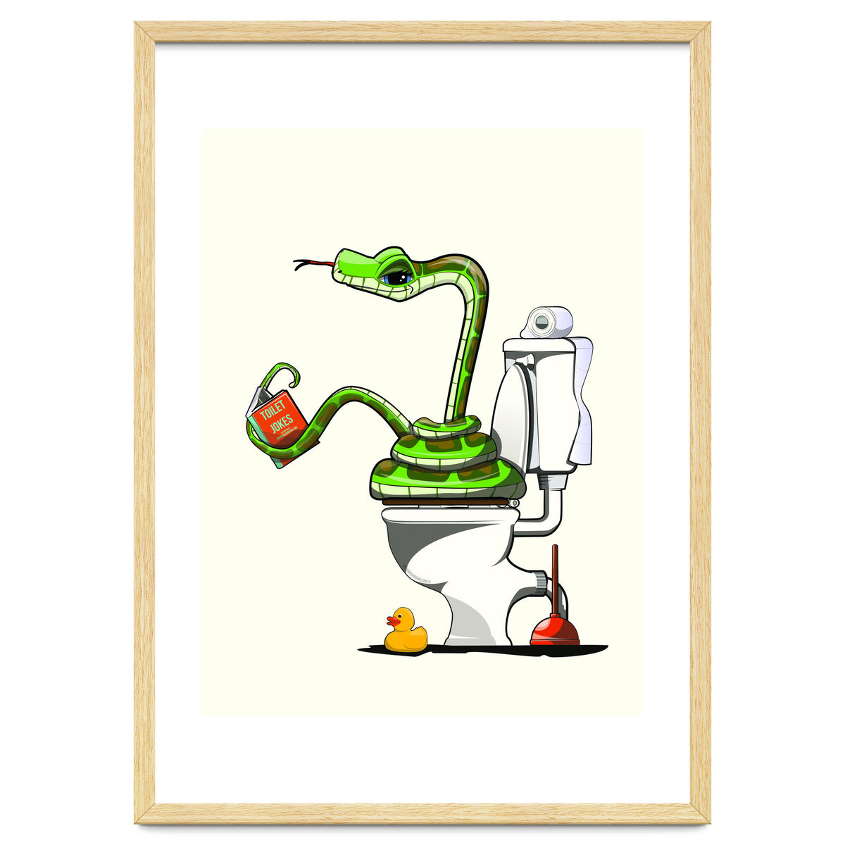 Snake on the Toilet, funny Bathroom humour
