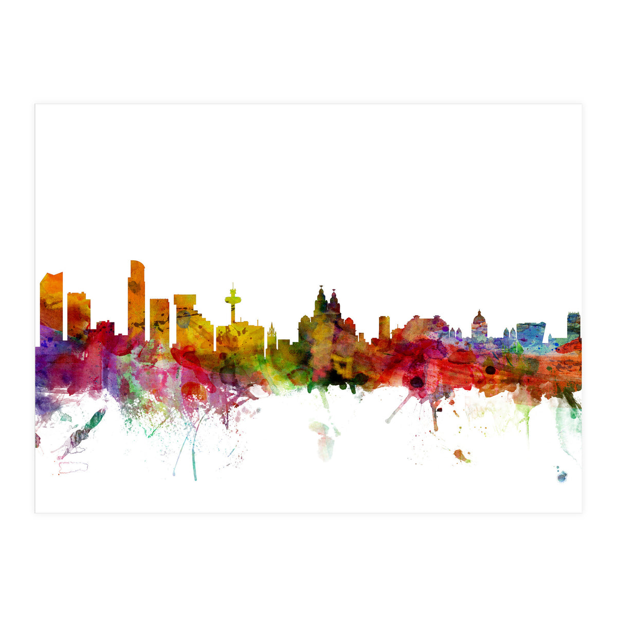 Liverpool England Skyline (Print Only)