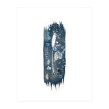 Indigo Blue Botanical Leaves No. 18 (Print Only) thumbnail