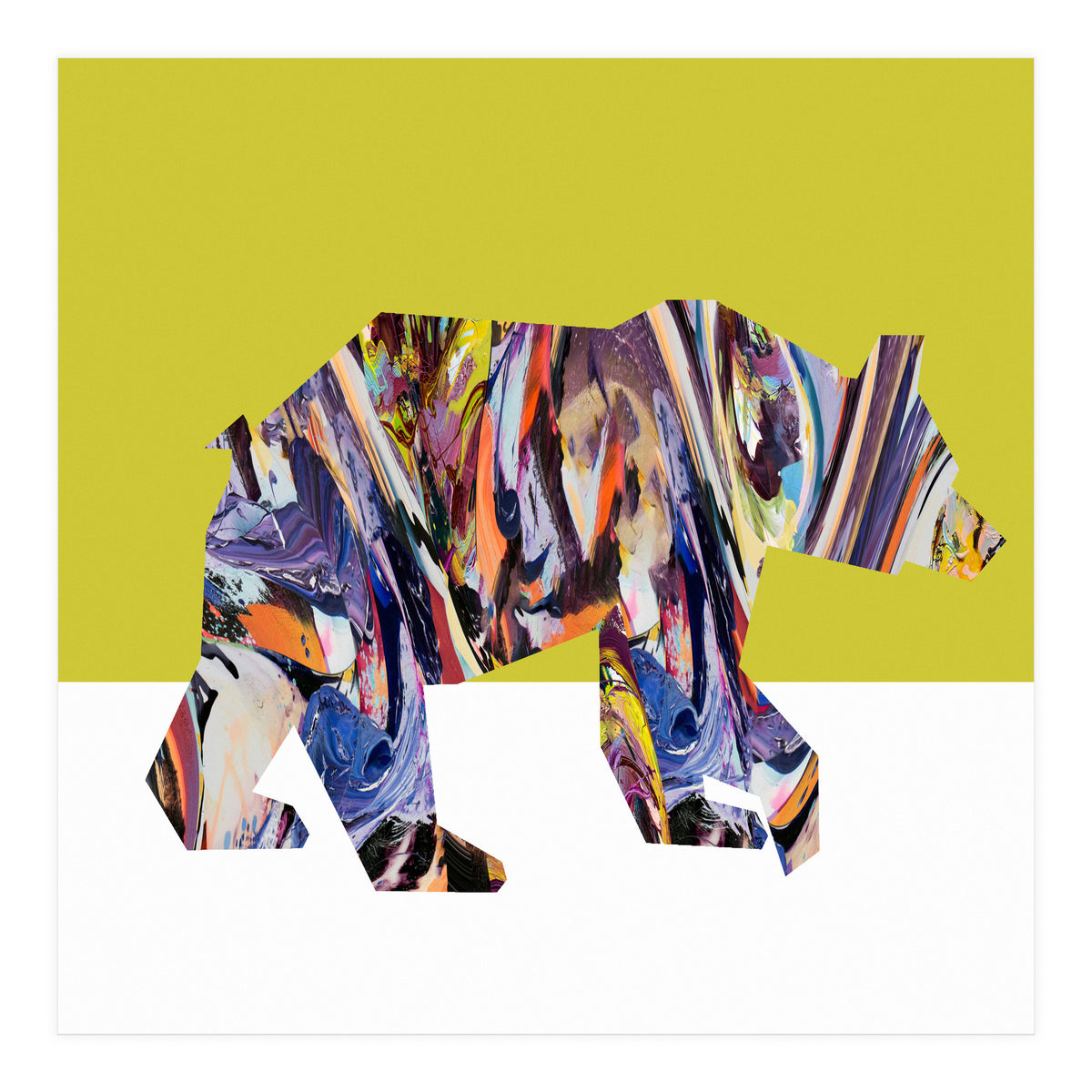 Crazy Ab Polar Bear (Print Only)