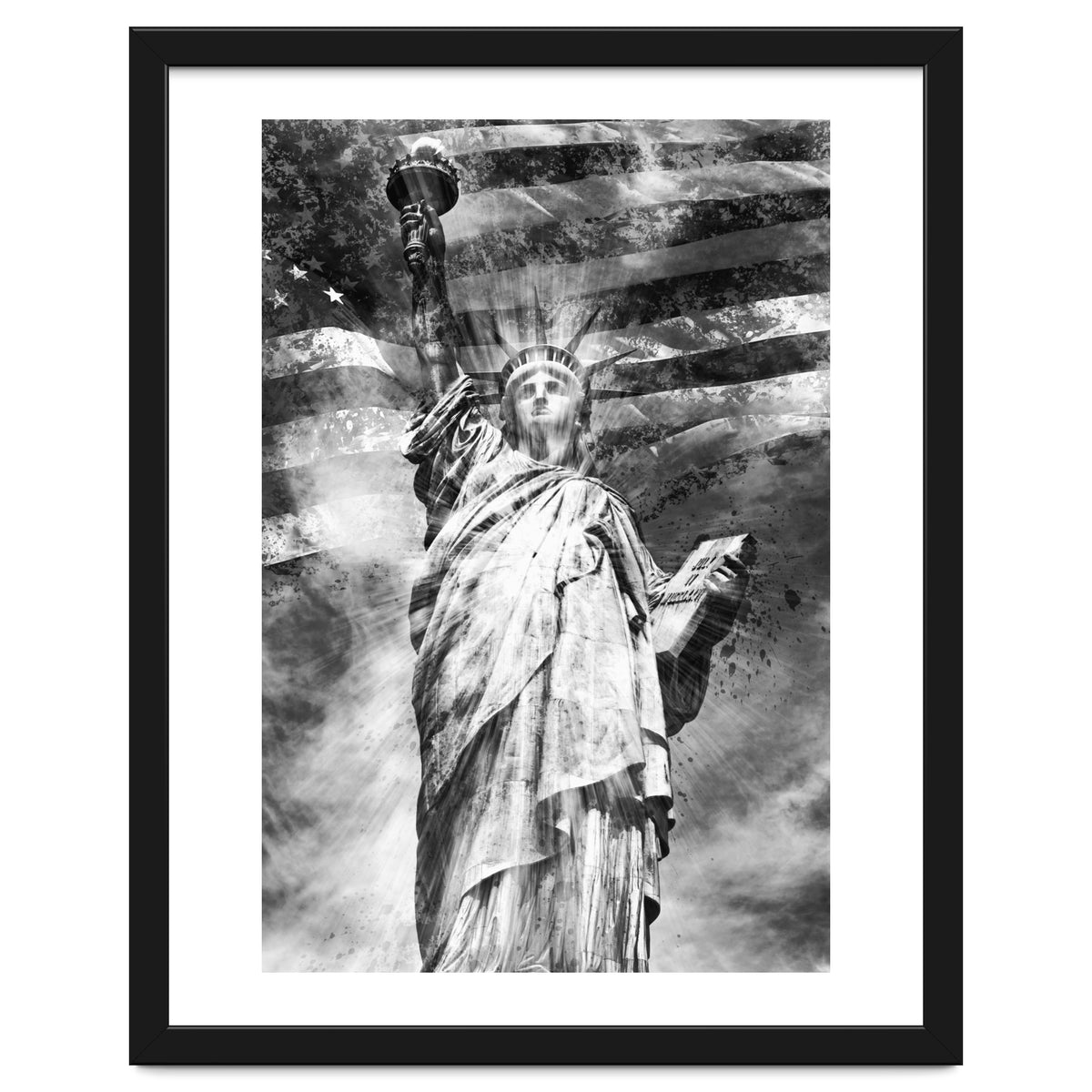 MODERN ART Statue of Liberty | Monochrome