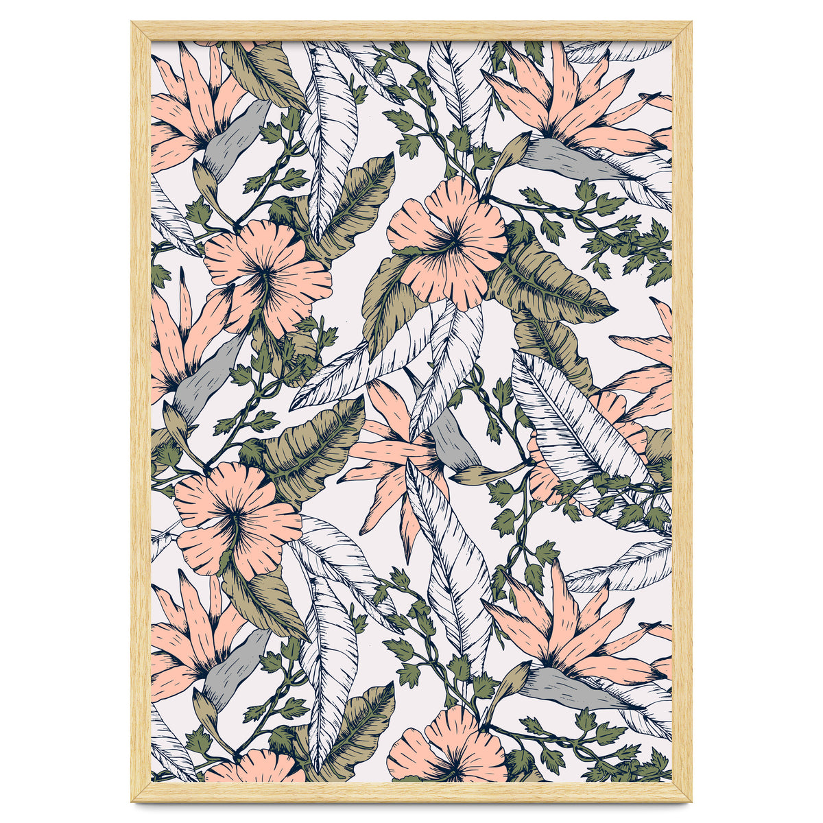 Tropical pattern pastel