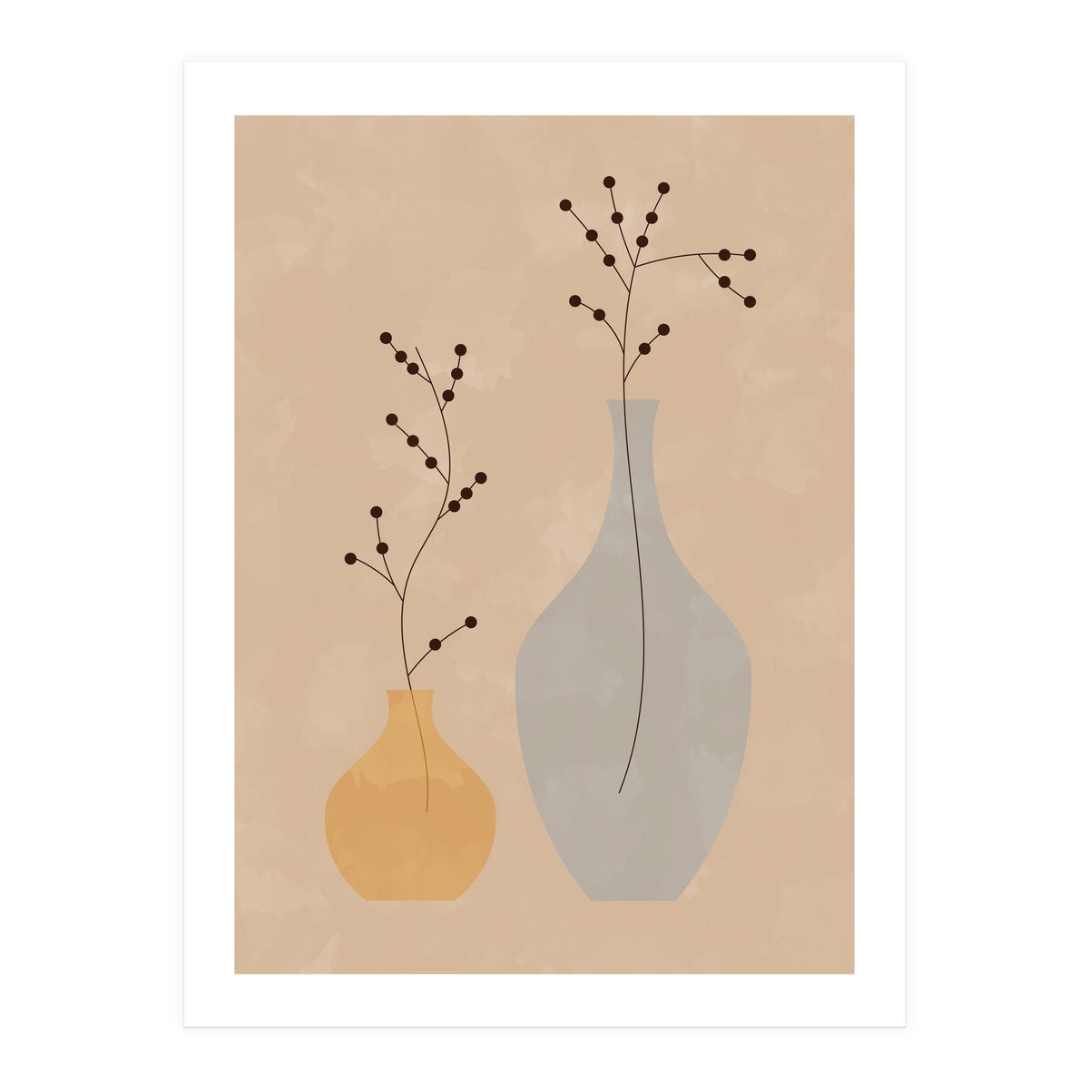 Mid Century Boho Pottery (Print Only)