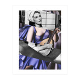 Tamara De Lempicka's Blue Woman with a Guitar & Audrey Hepburn in Breakfast at Tiffany's (Print Only) thumbnail