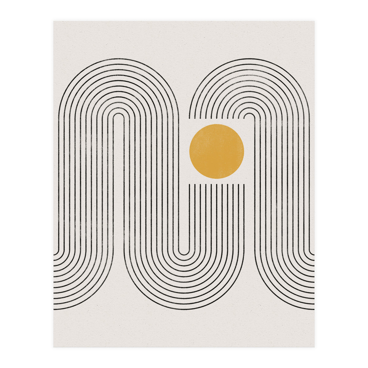 Mid-Century Modern No.22 - Woodblock Print (Print Only)