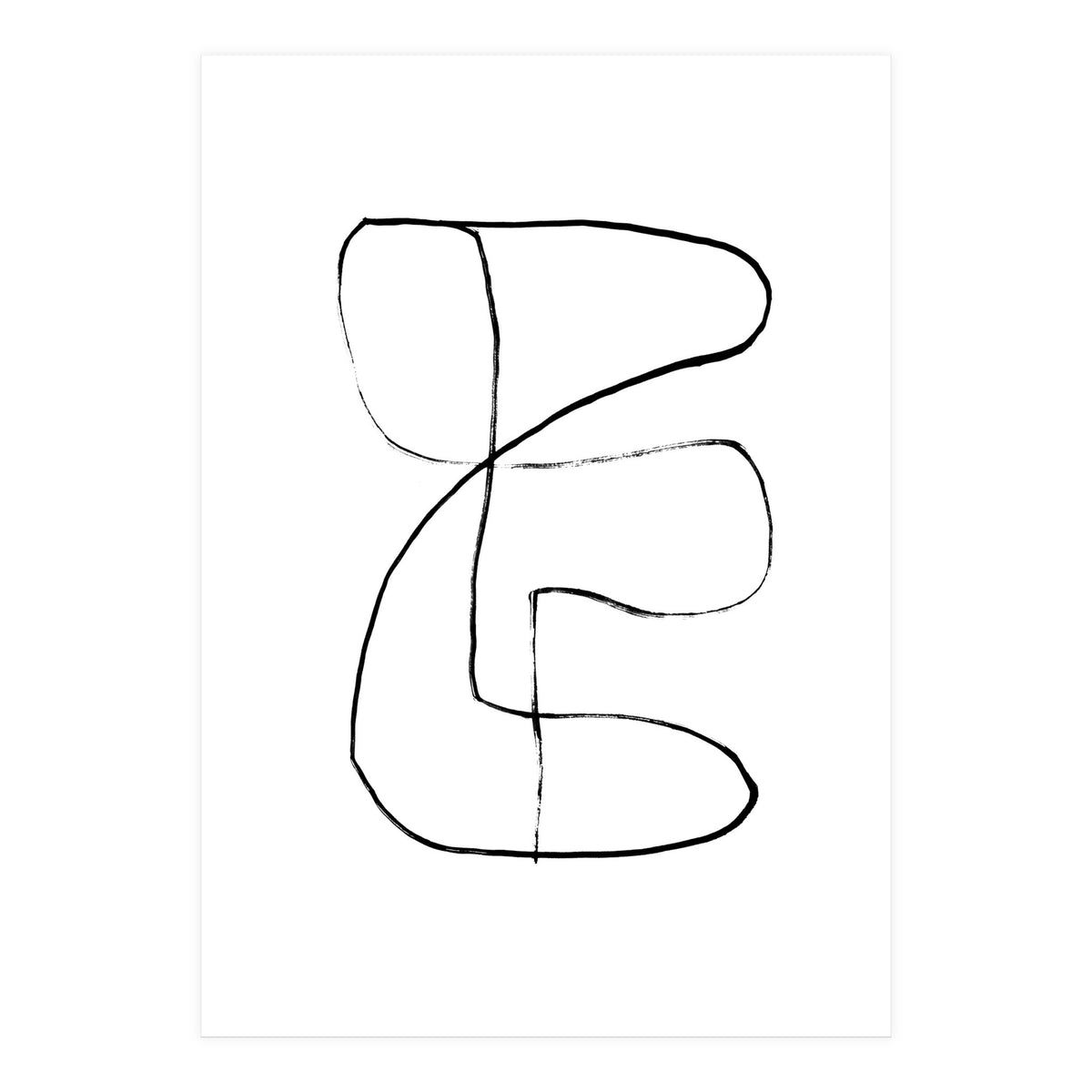 Mid-Century Line Art Print #1 (Print Only)