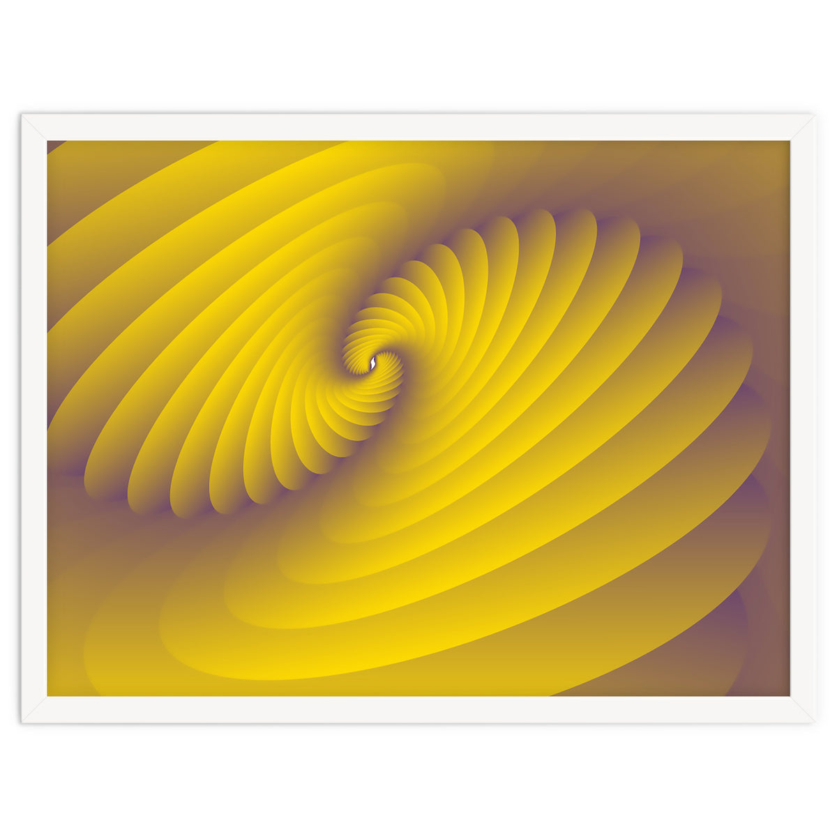 3d Abstract YELLOW Spiral Modern ART