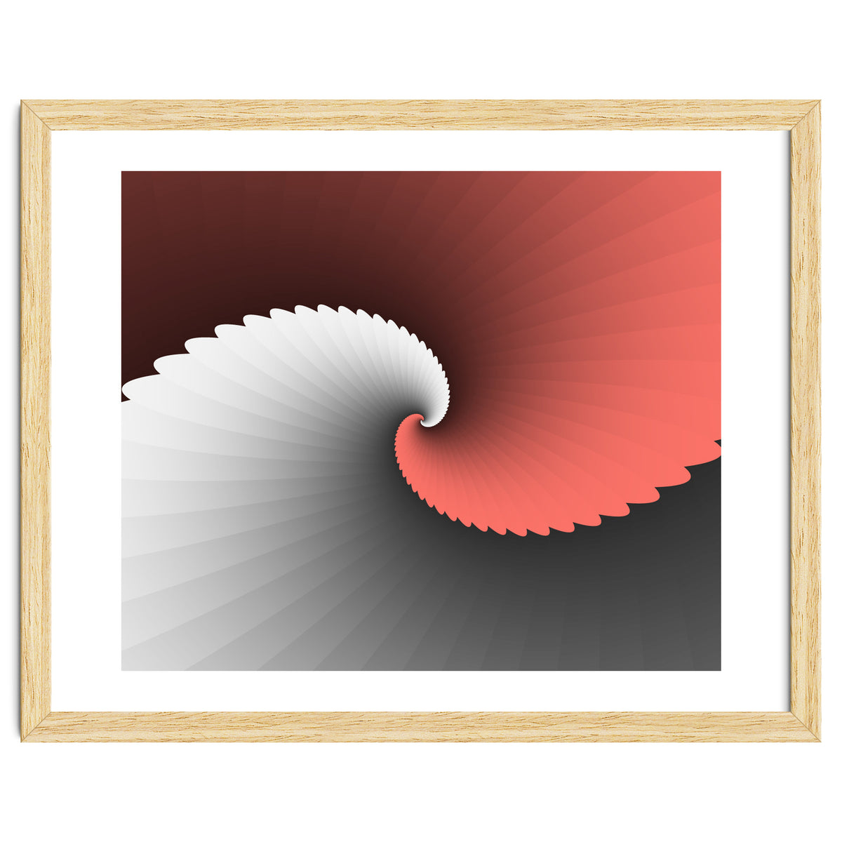 Living Coral Spiral Wings