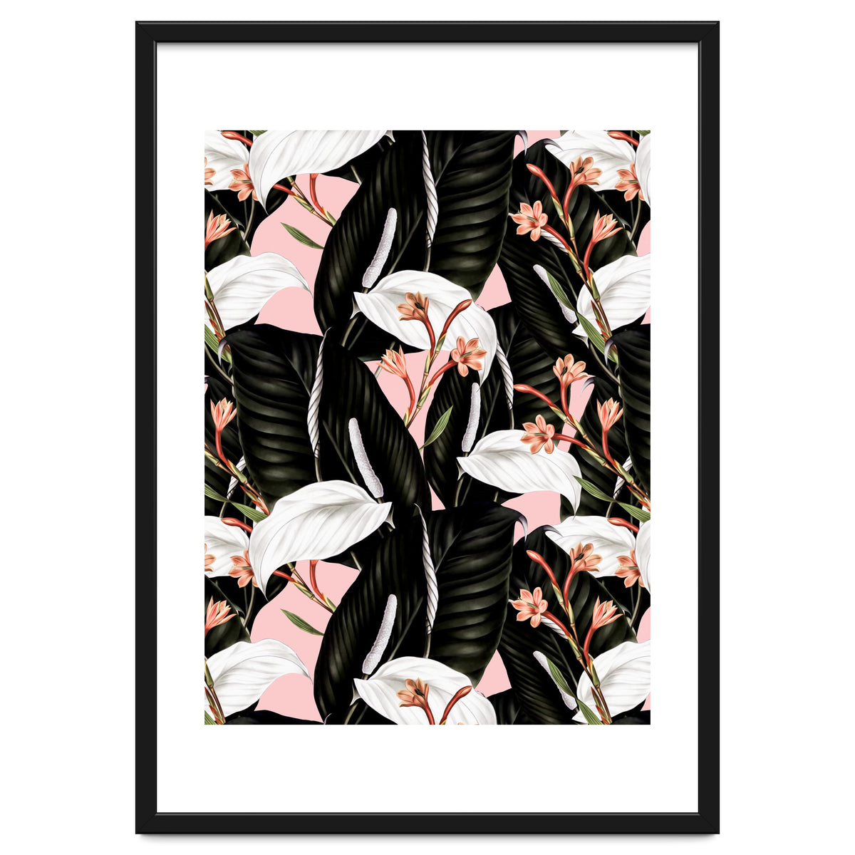 Flowery exotic botanical pink