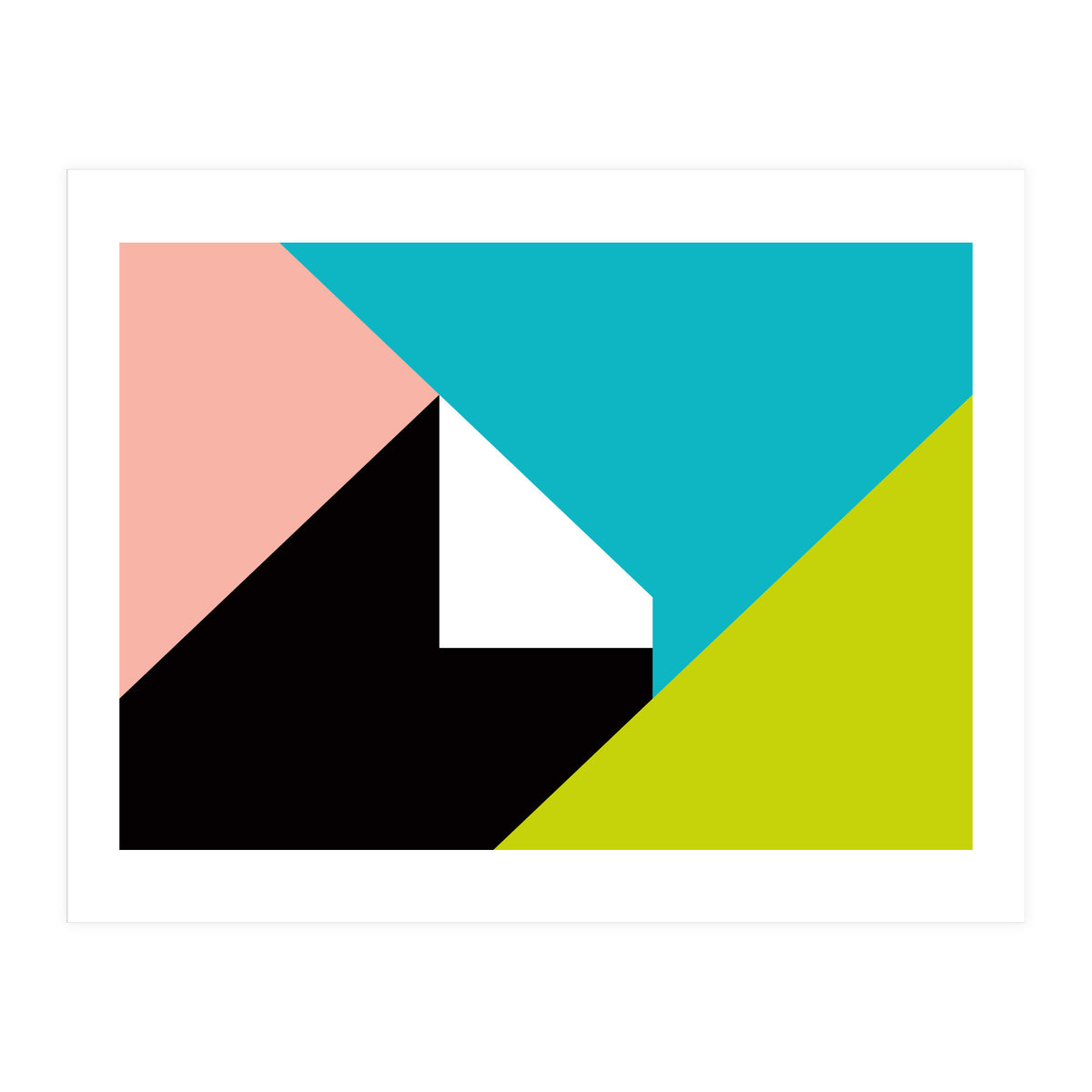 Geometric Shapes No. 266 - pink & lime (Print Only)