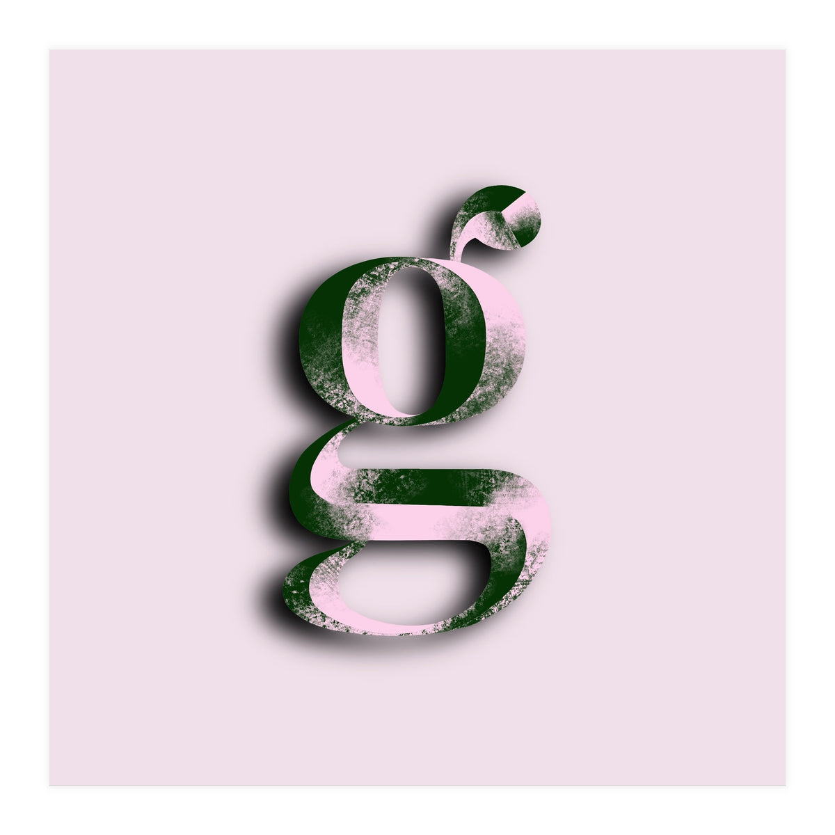 Pink & Green G (Print Only)