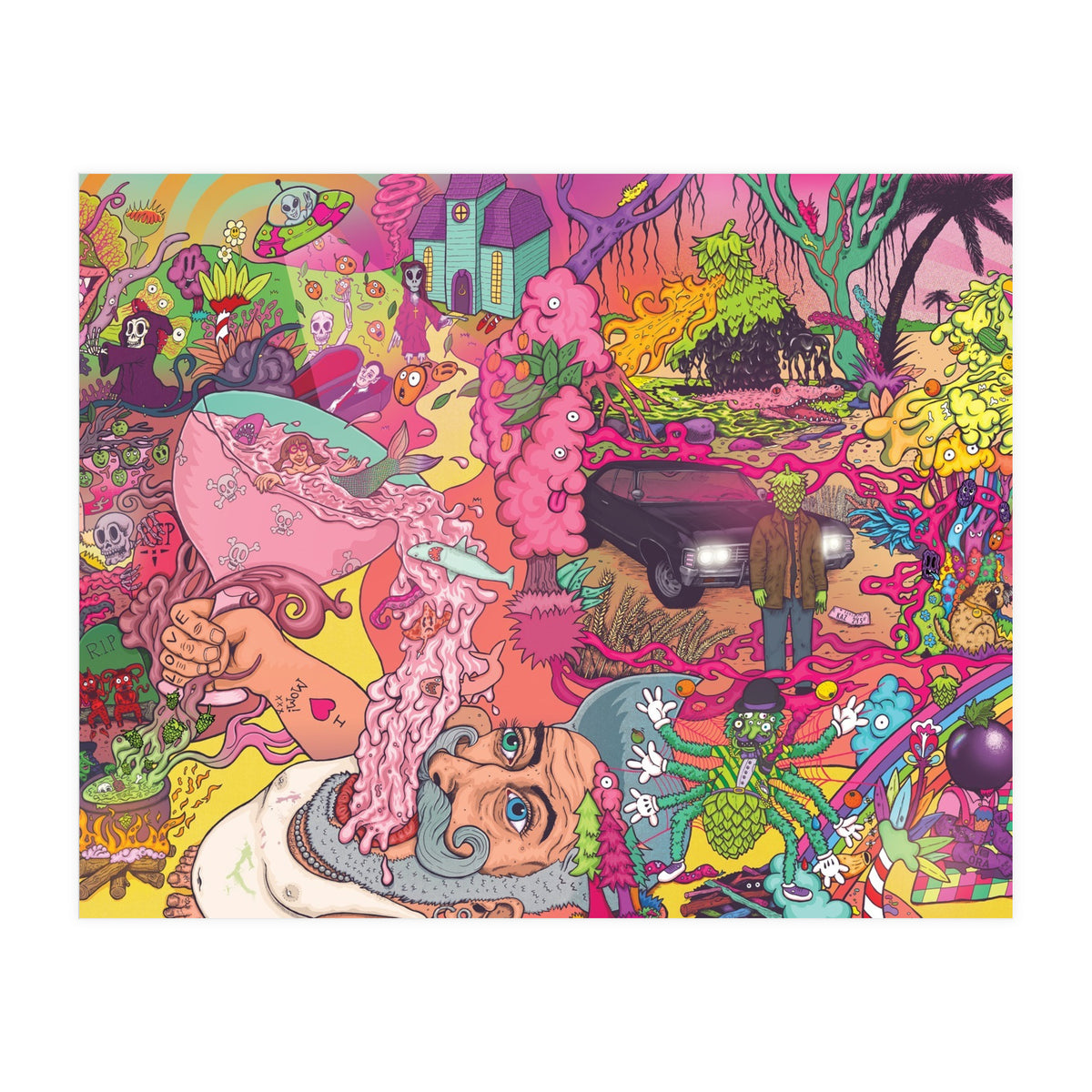 ABBEYDALE BREWERY COLLAB SERIES 1 & 2 FULL ILLUSTRATION - YEASTIE BOYS UK, NORTHERN MONK, ORGINS FYNE ALES, HAAND, BREW YORK, BLACK JACK, THORNBRIDGE, WILDE CHILD, RIDGESIDE, TORRSIDE, BOX SOCIAL, ORA BREWING (Print Only)