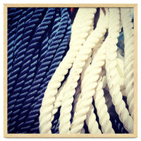 Blue and white fishing rope