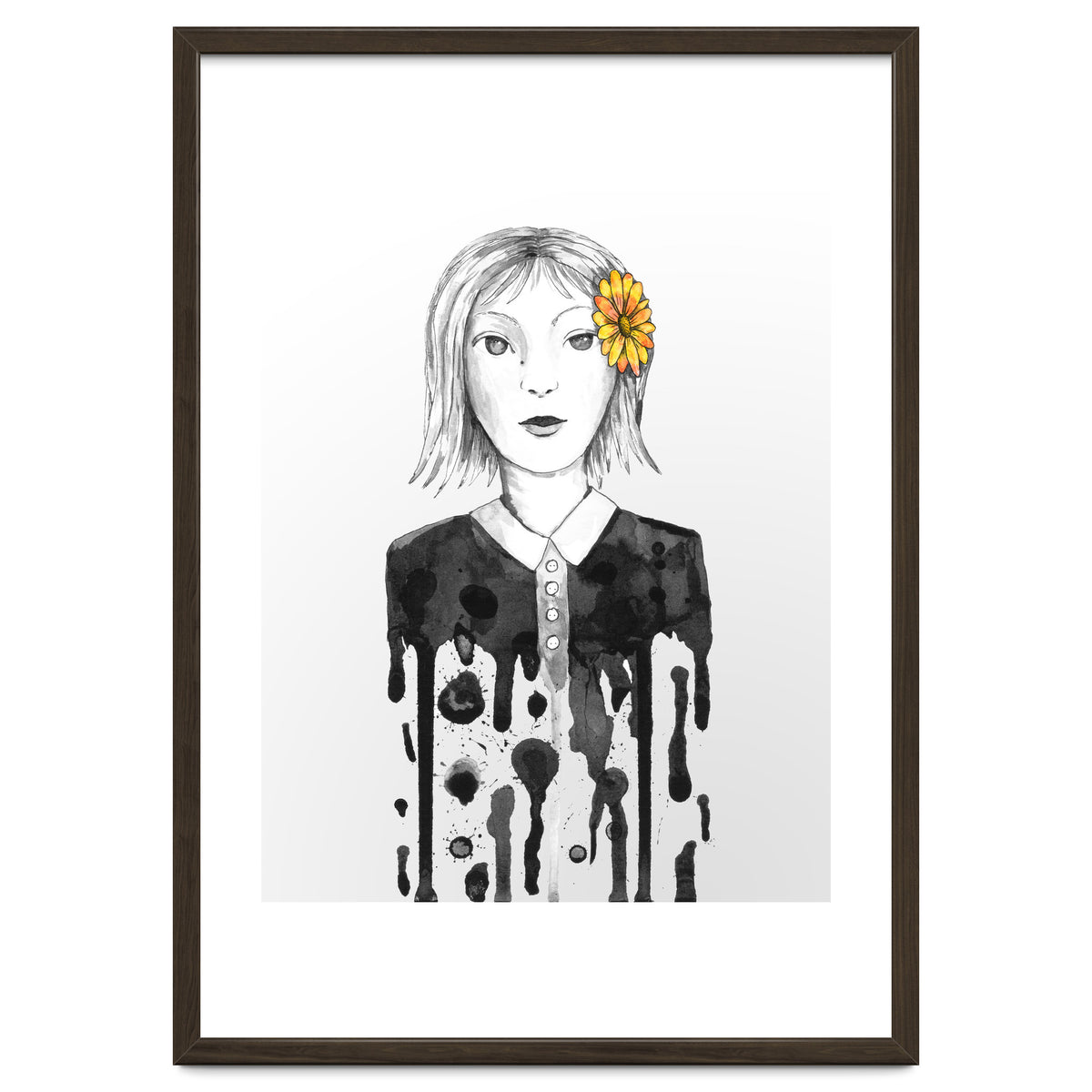 Flower dripping girl