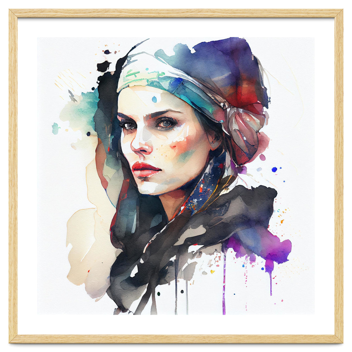 Watercolor Pirate Woman #5