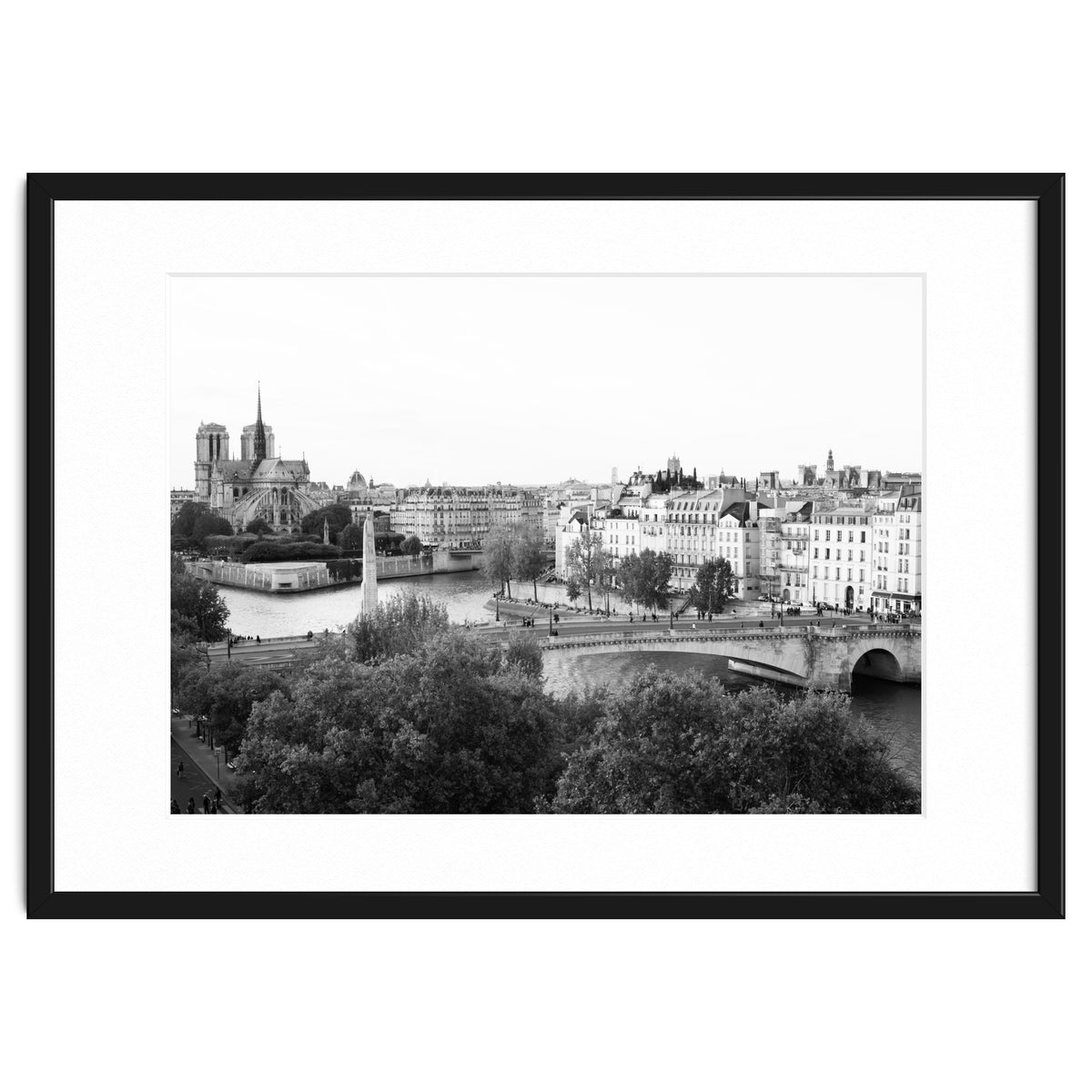 Paris View in Black and White