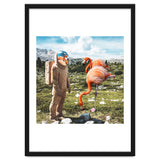 Alternate Reality, Surrealism Digital Photography, Space Flamingo Astronaut Collage thumbnail