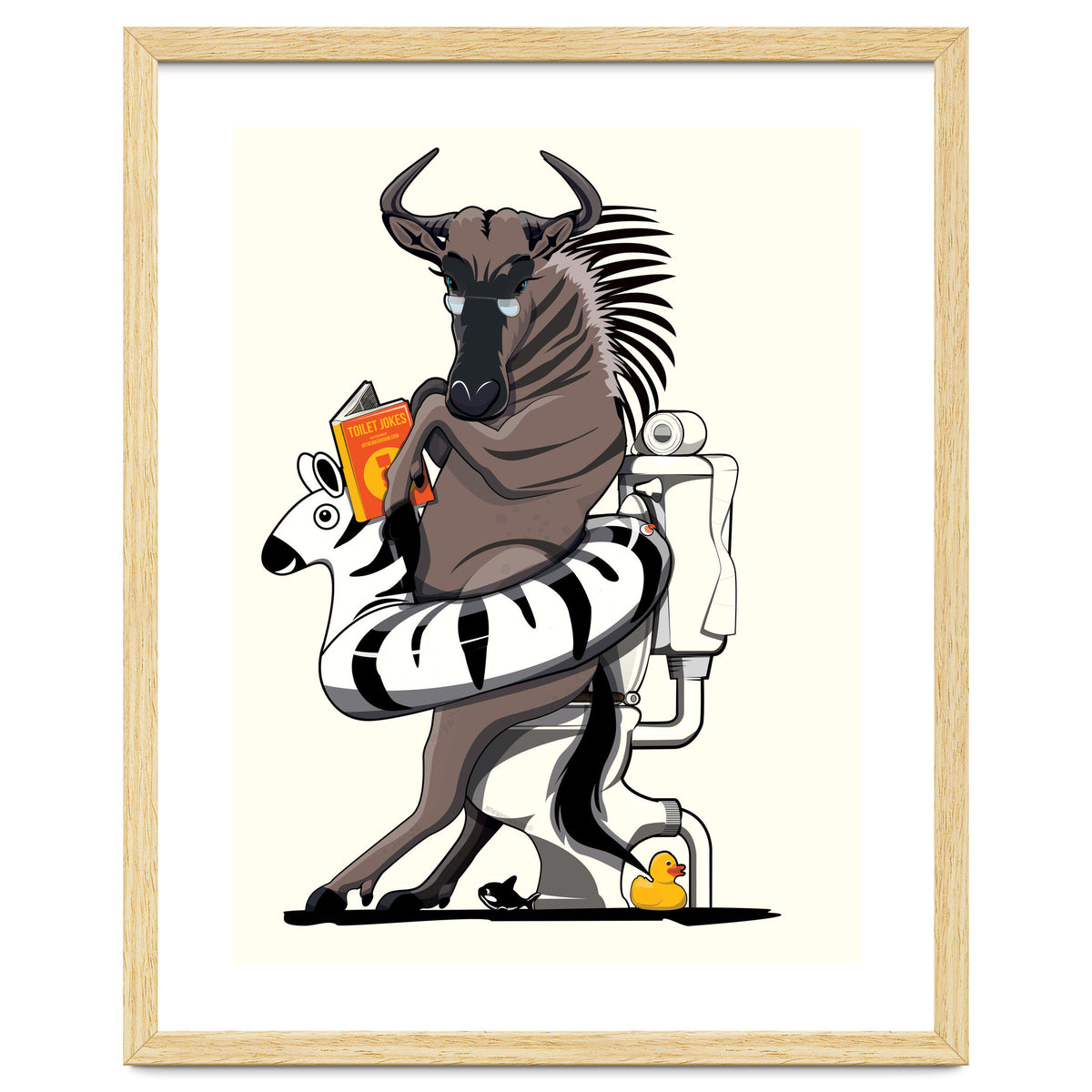 Wildebeest on the toilet, Funny Bathroom Humour