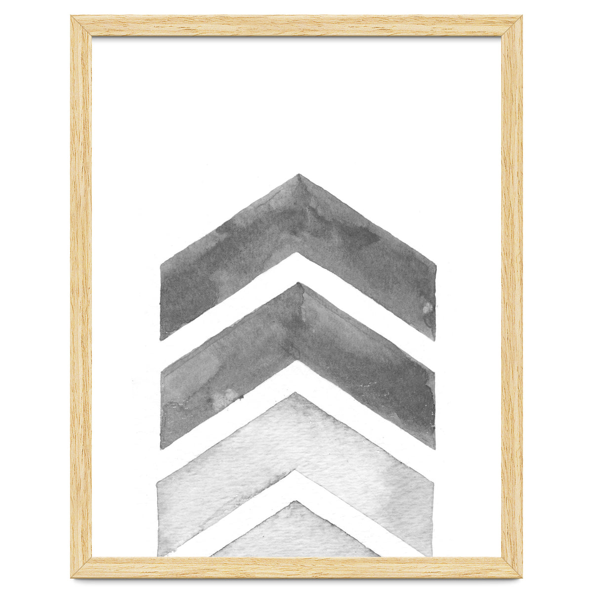 Grey Watercolor Chevron