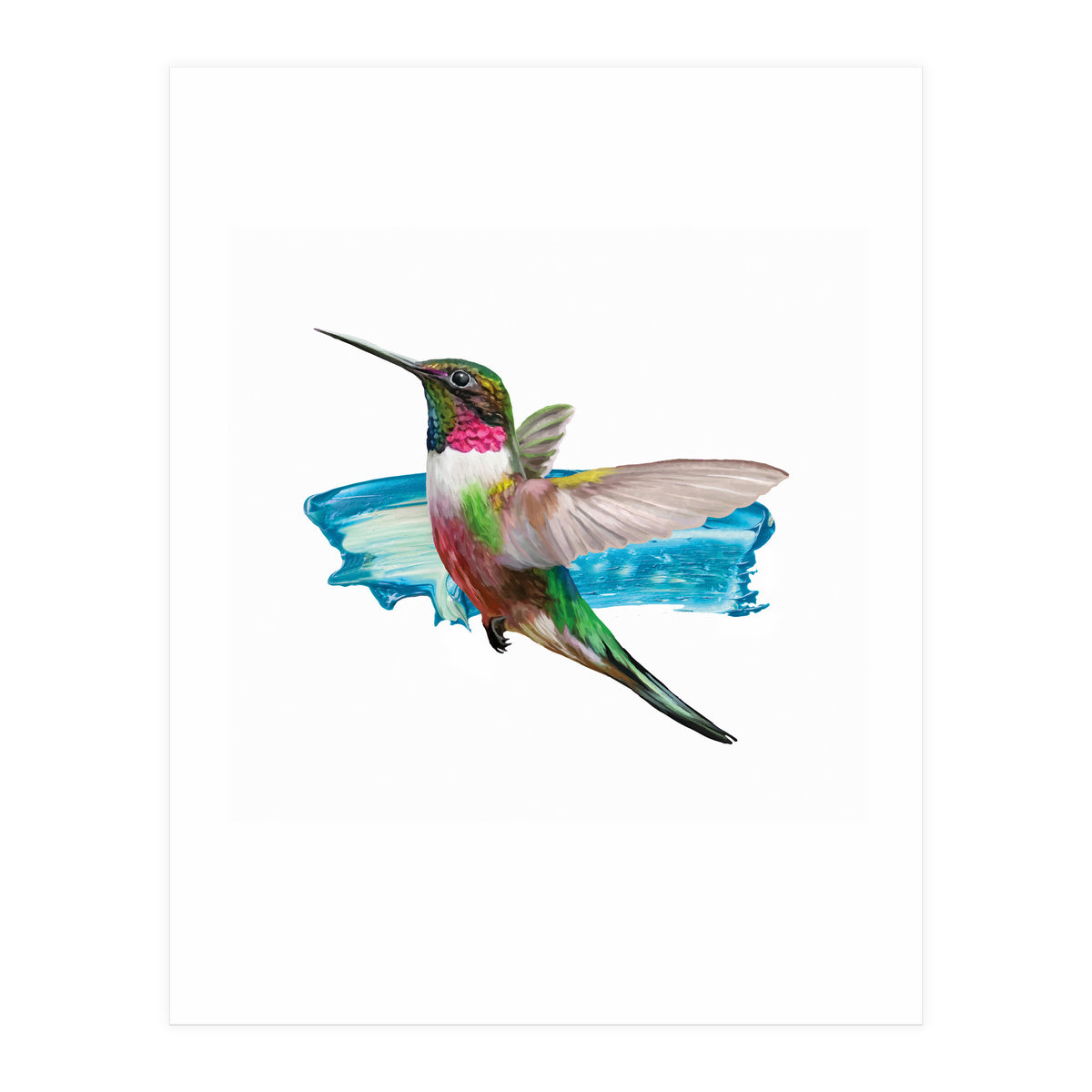 Modern Hummingbird II (Print Only)