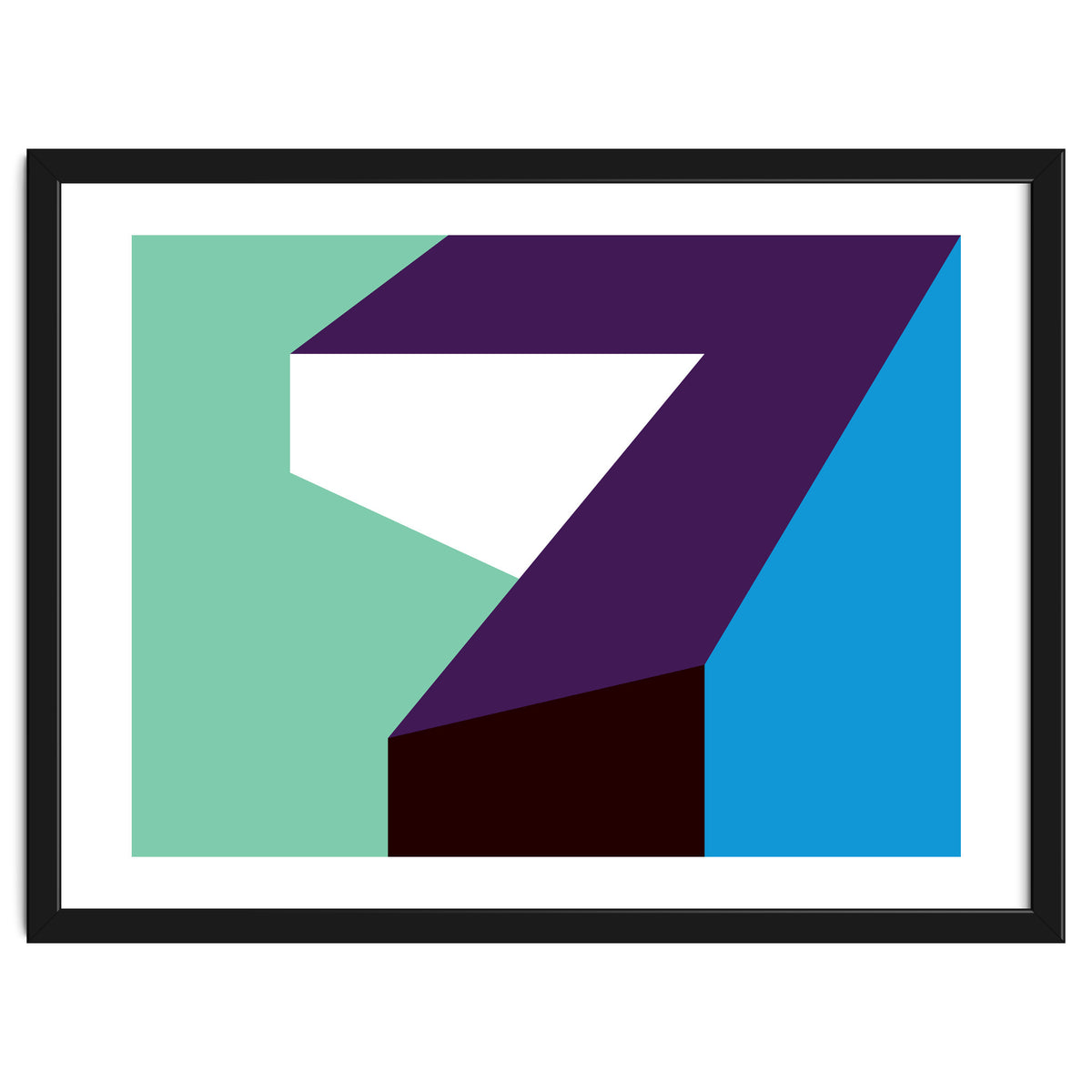 Geometric Shapes No. 60 - purple, mint & purple