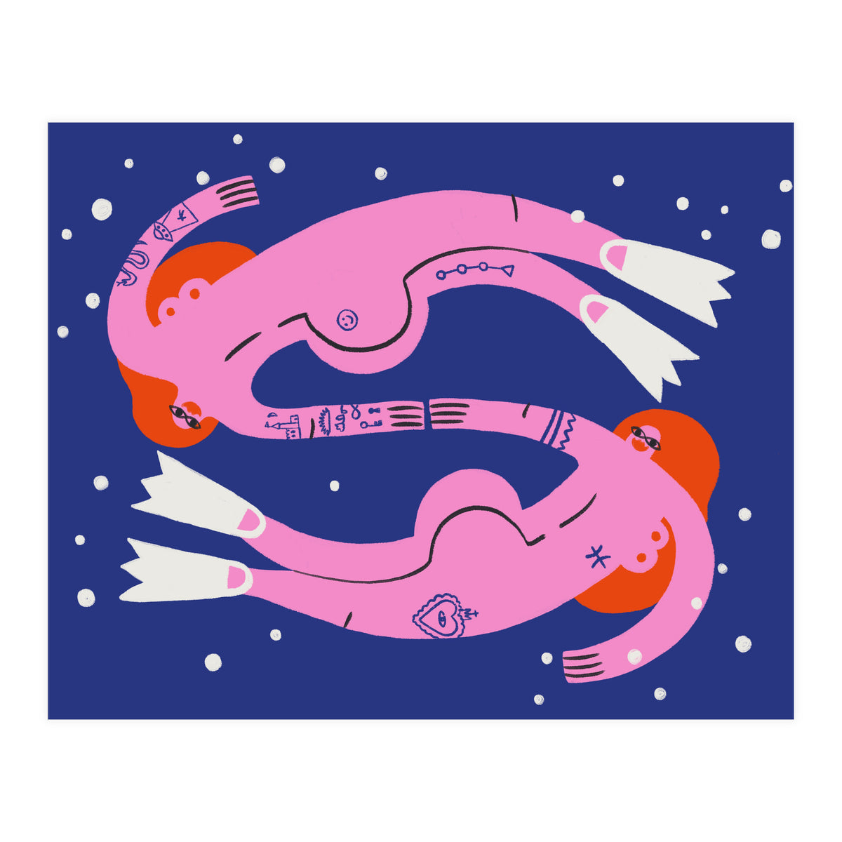 Swirling In The Deep Pisces (Print Only)