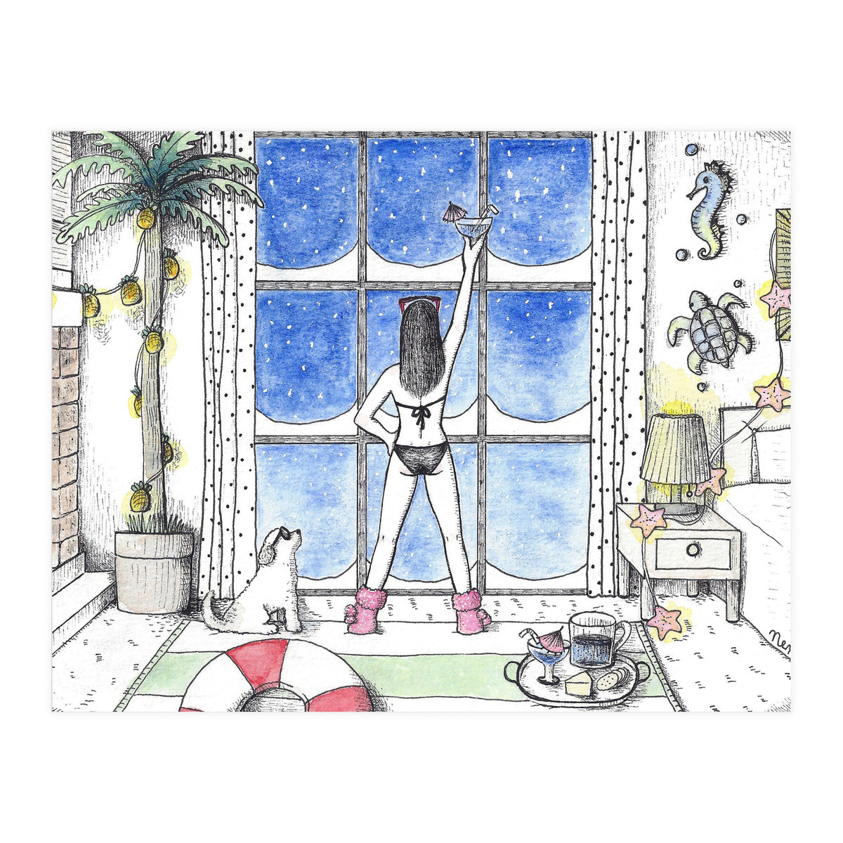 Indoor Beach Party (Print Only)