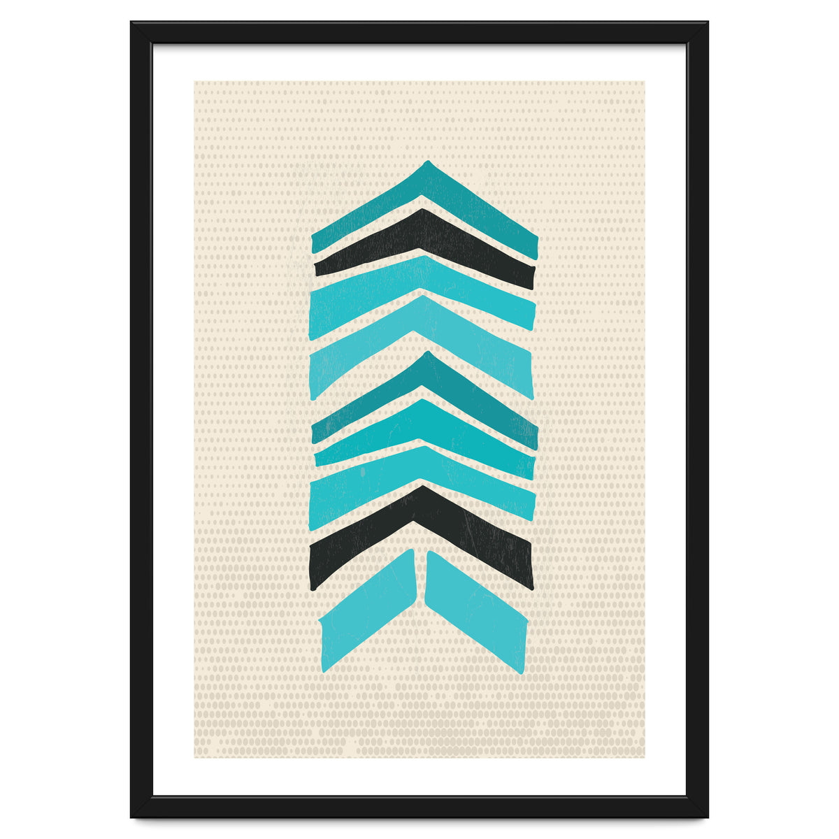 Retro Chevron Print Blue Variation