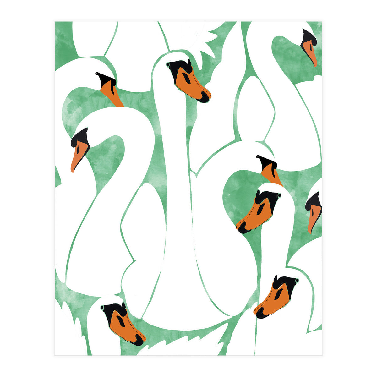 White Calm Was Born Into A Swan (Print Only)