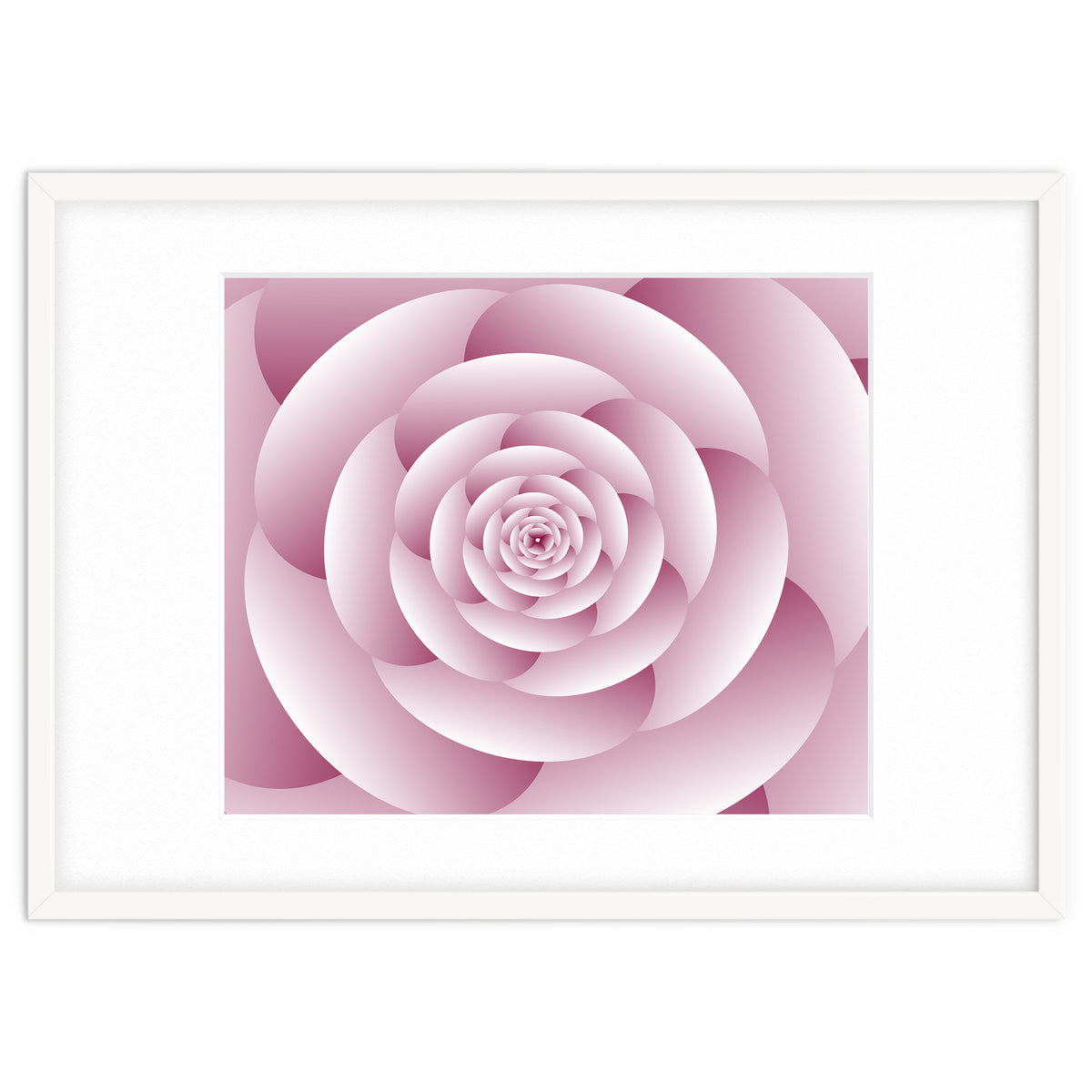 Abstract Rose Spiral 3D Art