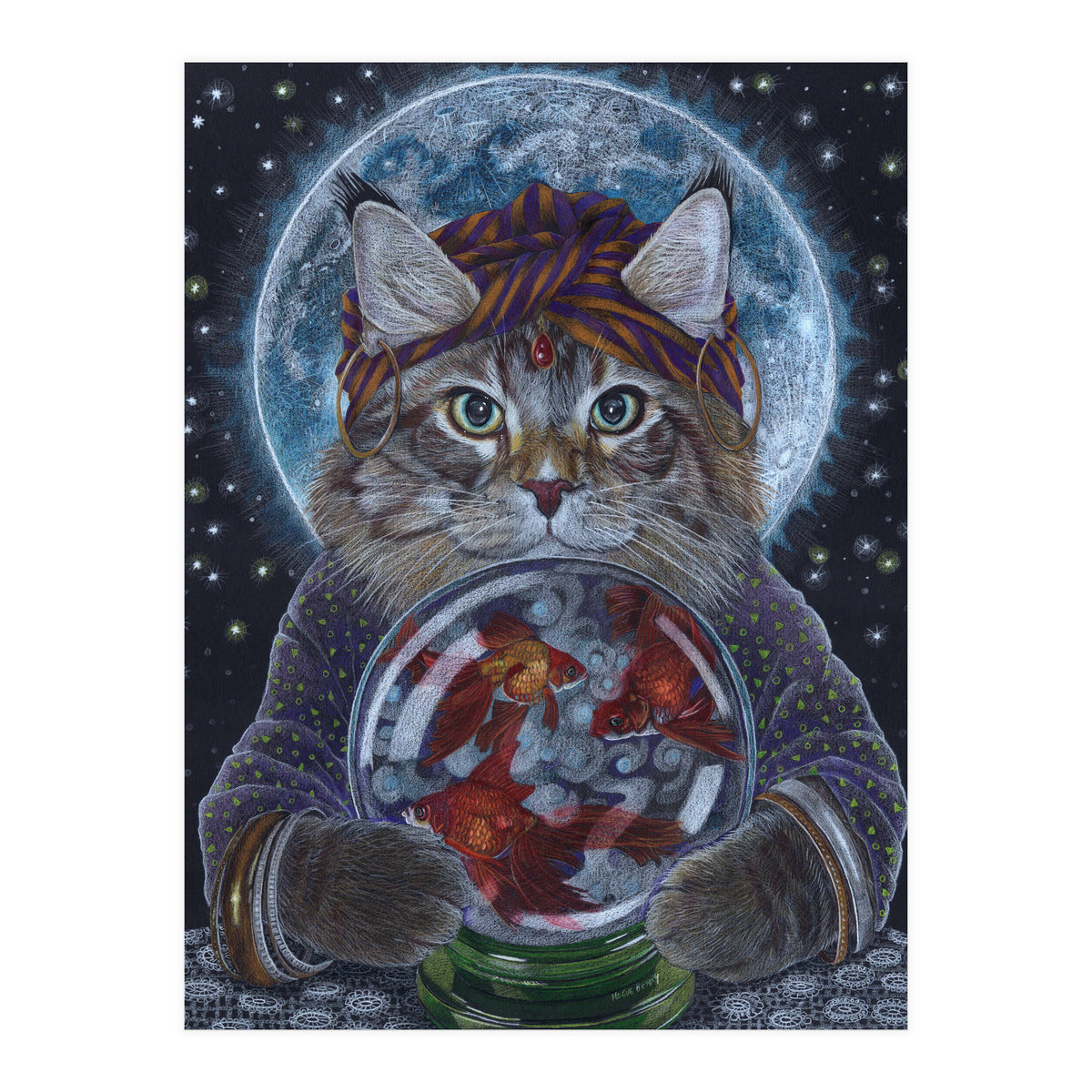 Fortune Teller Cat (Print Only)