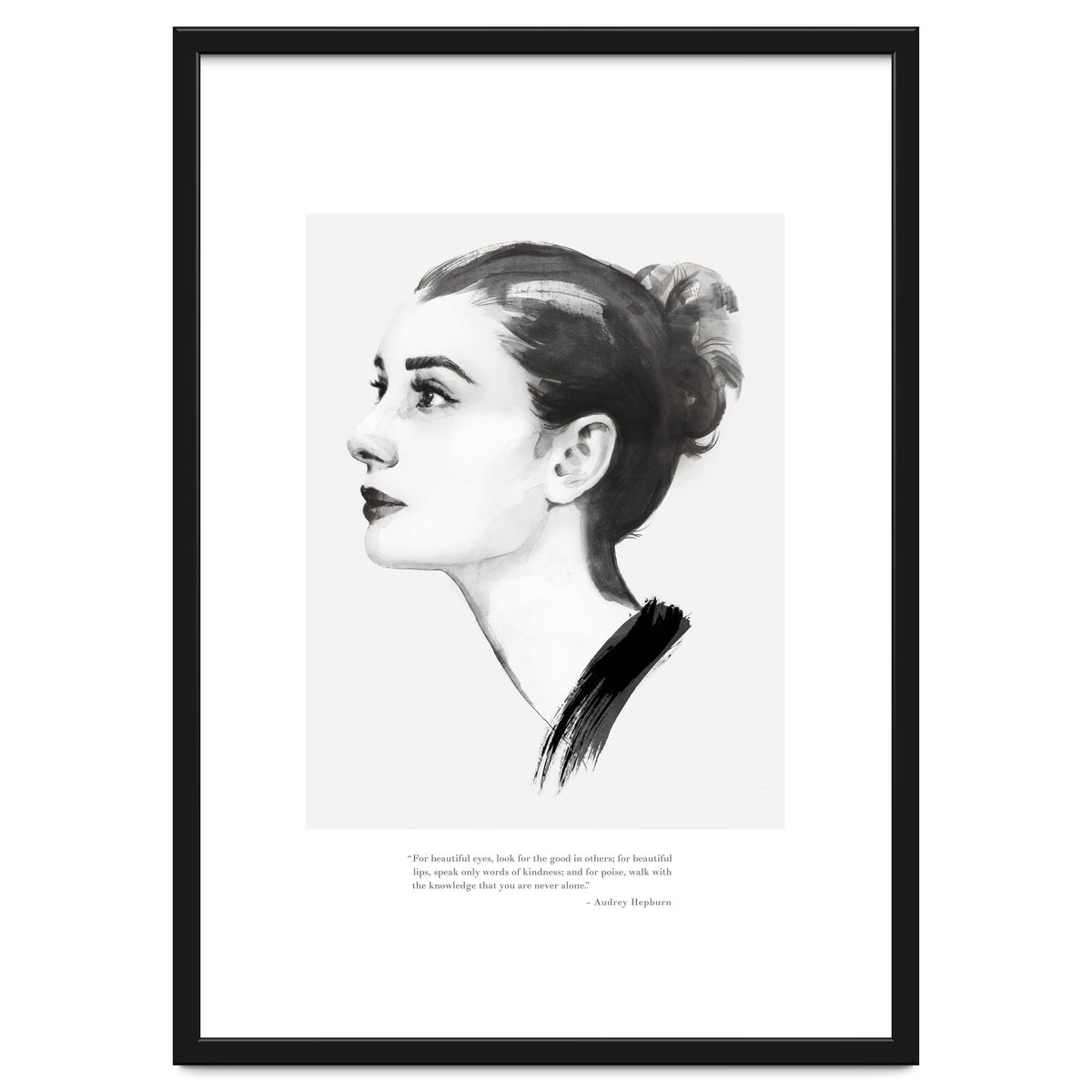 Audrey Hepburn, Quote Black