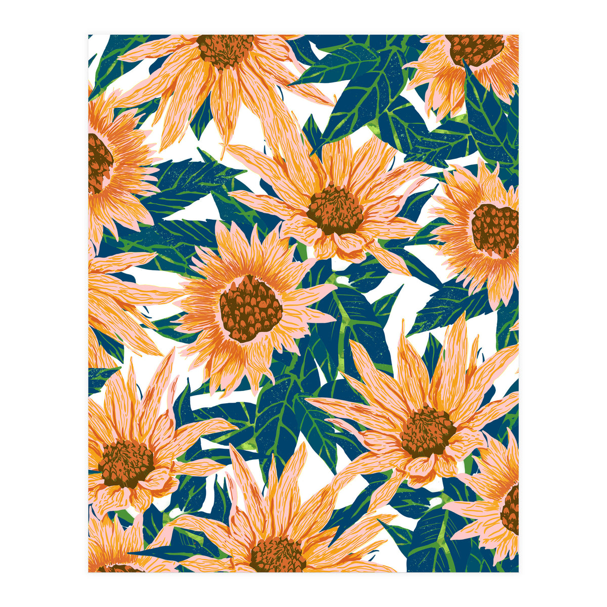 Blush Sunflowers (Print Only)