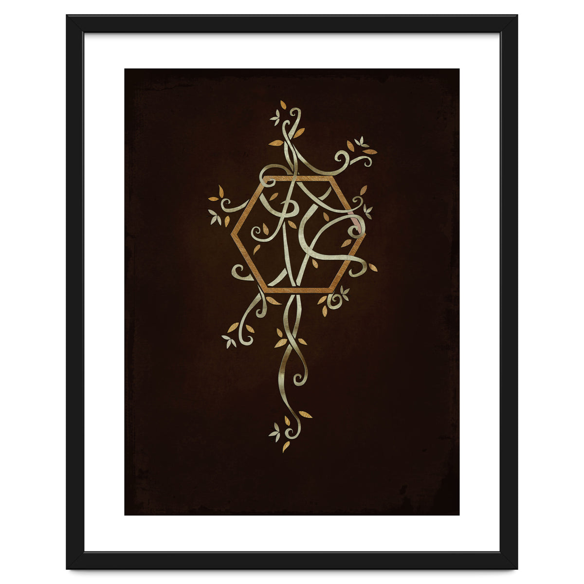 Flowering golden hexagon