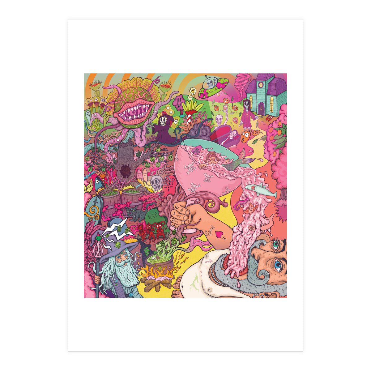 Abbeydale Brewery Collab Series Full Illustration - Yeastie Boys UK, Northern Monk, Origins Fyne Ales, Haand, Brew York and Black Jack Brewery. (Print Only)