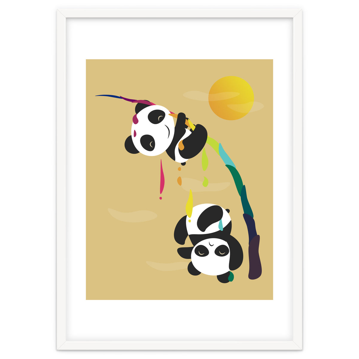 Pandas meet a strange rainbow