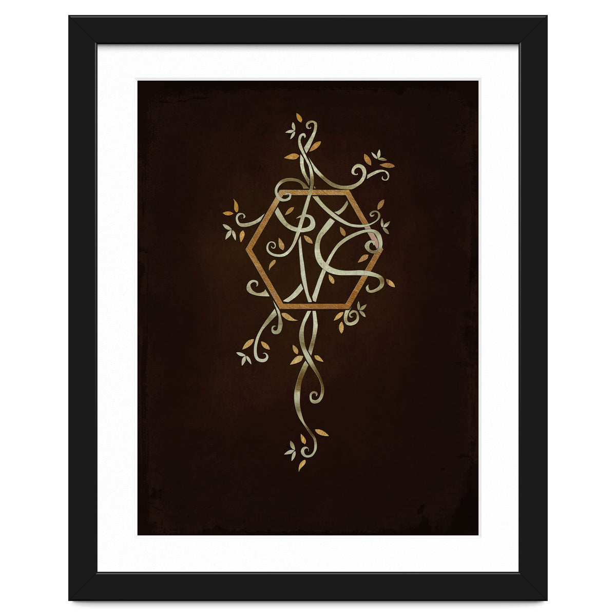 Flowering golden hexagon