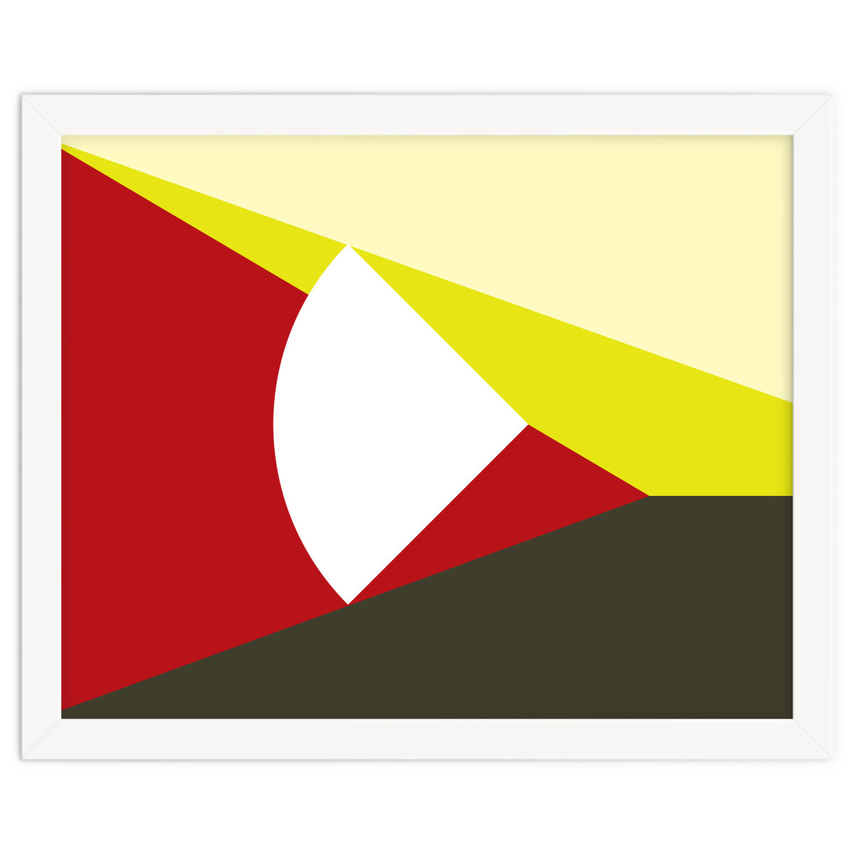Geometric Shapes No. 13 - red, brown & yellow
