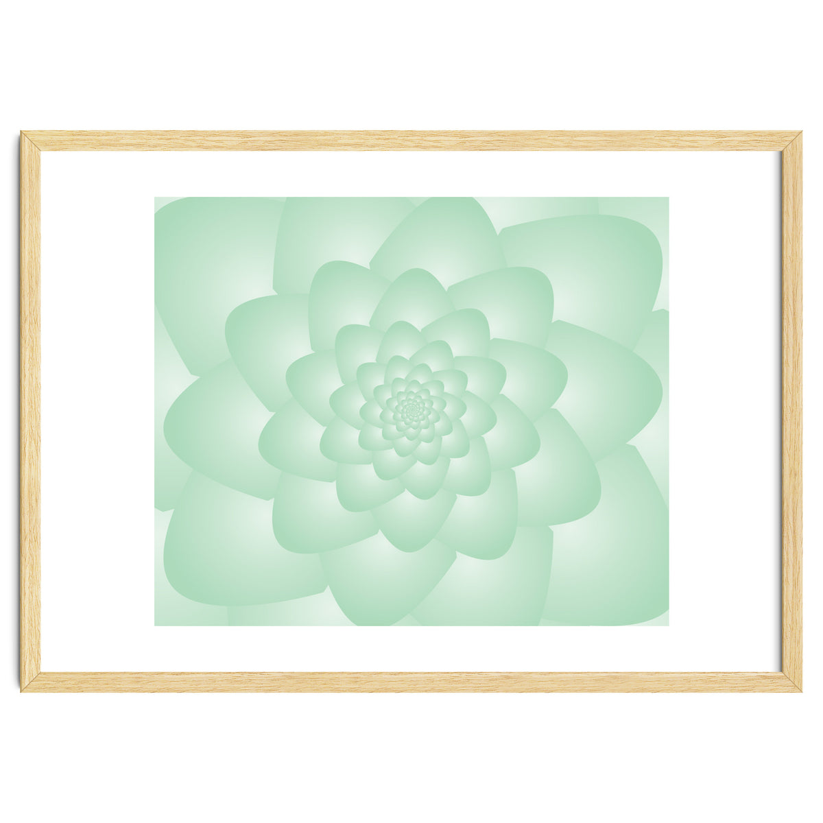 Pastel Colors Flower Pattern Set Green